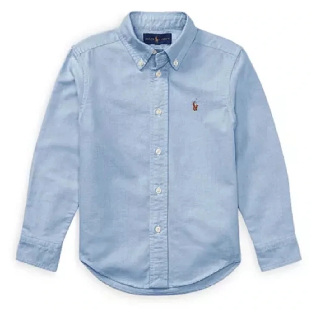Ralph Lauren Sky Blue Oxford Shirt Kids Size 7